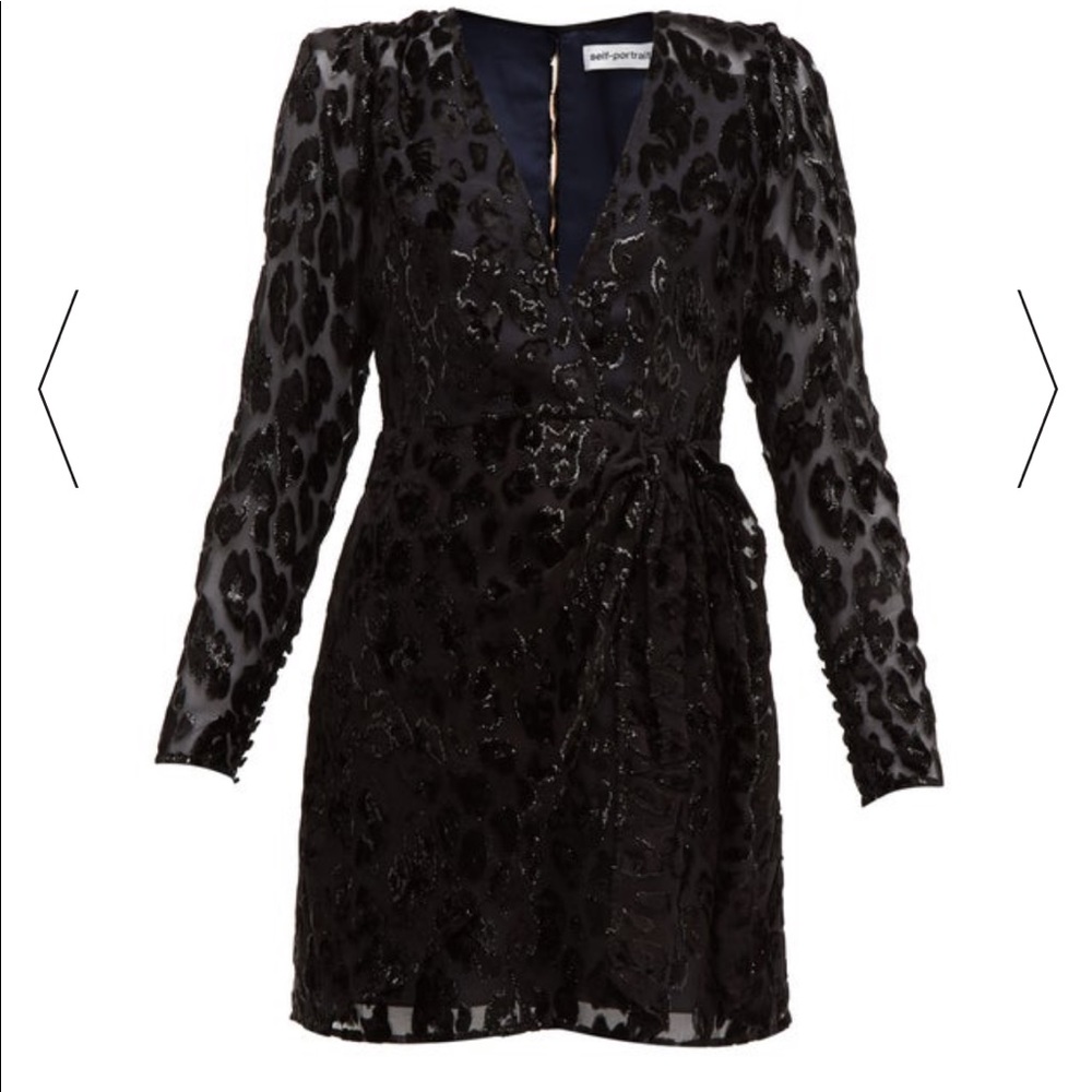 Self Portrait Devote Leopard Mini Dress (size 2)